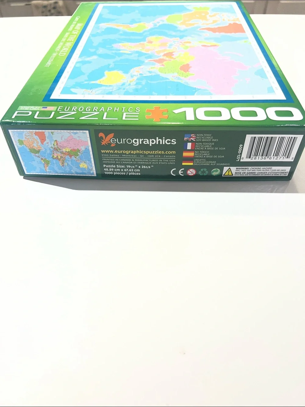 Eurographics Map of the World 1000-Piece Puzzle